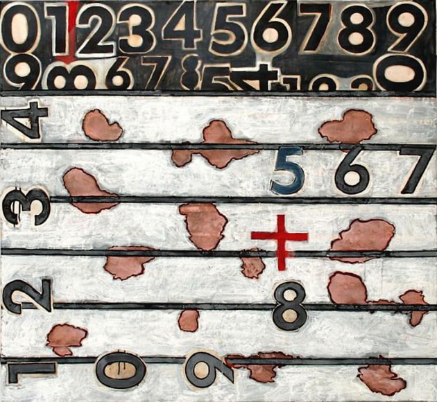 Cristina Barroso, Coordinates, 2008, Acrylic on map on canvas, 53.2 x 57&quot;