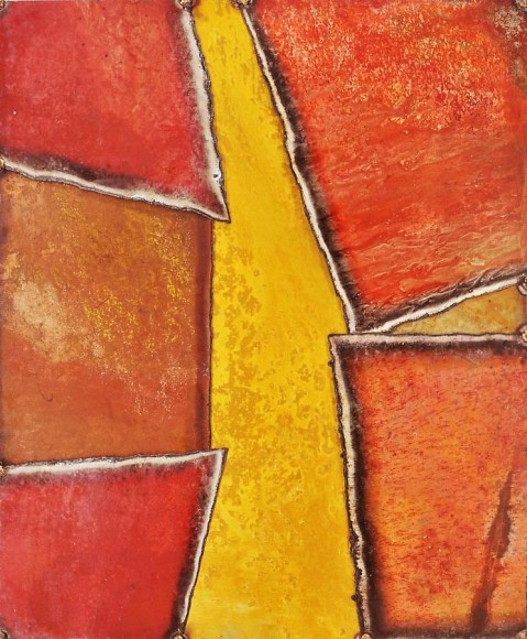 Mondasanda 2, 2011, pure pigment on steel, 24 x 20 inches