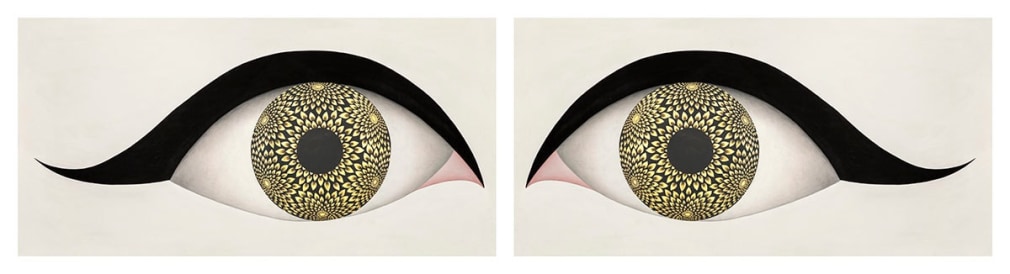 Olivia Fraser, Darshan, 2019, pigment, arabic gum and gold leaf on handmade paper, 63.5 x 127 cm (25 x 50 inches)