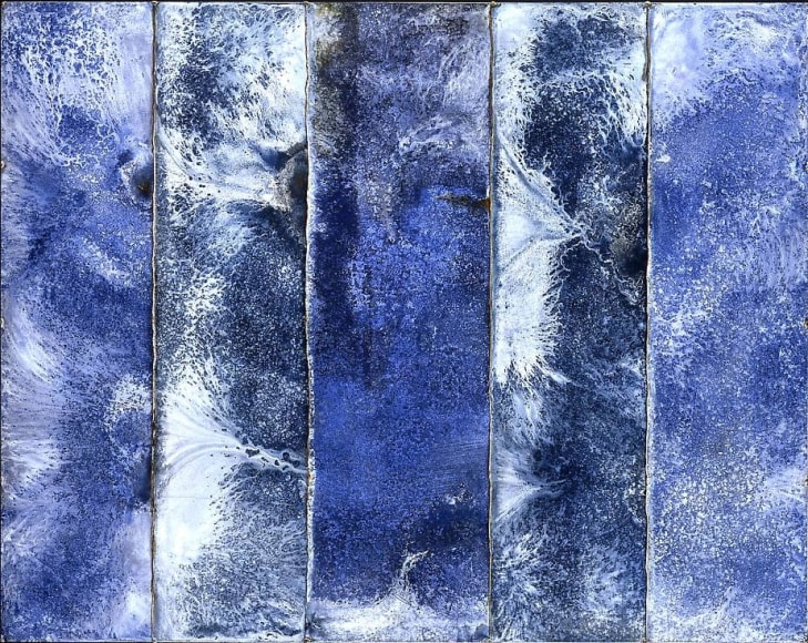 Nathan Slate Joseph, Part Researcher, 2005, Pure pigment on galvanized steel, 47 x 59"