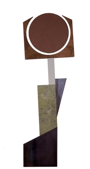 Merrill Wagner,  Pod , 2006, Rust preventative paint on steel, 104.5 x 33.5"