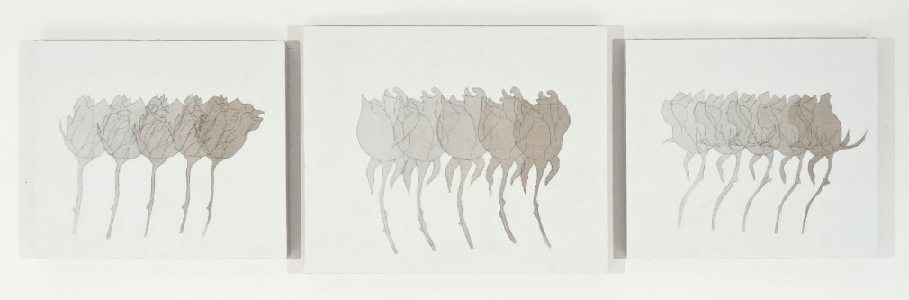 Denise Green, A Rose is a Rose (Helen), 2015, acrylic on canvas, 61 x 205.7 cm (24 x 81 inches)