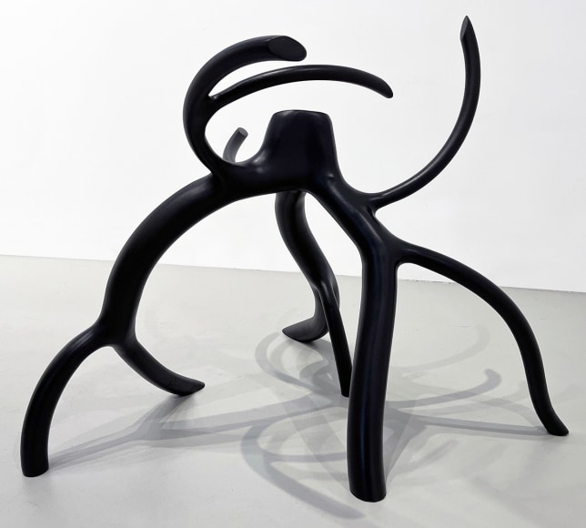 Steve Tobin, Black Steelroot #2, 2024, forged and welded steel, multicoat acrylic paint, 59.7 x 78.7 x 78.7 cm (23.5 x 31 x 31 inches)