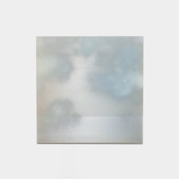 Miya Ando, Chou-un (Clouds That Look Like A Flock Of Birds In The Sky) October 6 2022 9:15 AM NYC, 2022, pigment, resin, dye, urethane, aluminum, 91.4 x 91.4 cm (36 x 36 inches)