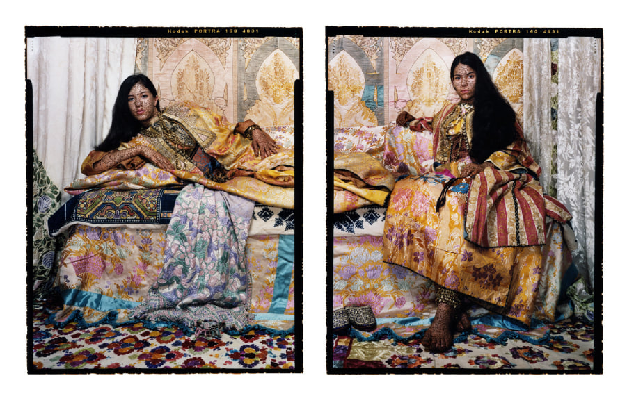 Lalla Essaydi, Harem Revisited #32, 2012, chromogenic prints mounted to aluminum with a UV protective laminate, 152.4 x 243.8 cm (60 x 90 inches)