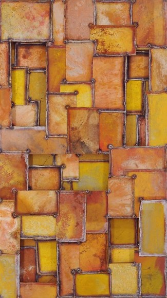 Nathan Slate Joseph, Untitled, 2011, pure pigment on steel, 60 x 34 inches