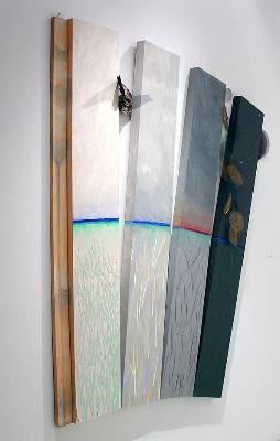 Susan Weil, Memoremum, 2005, Acrylic on panel with collage elements, 62 x 66 inches