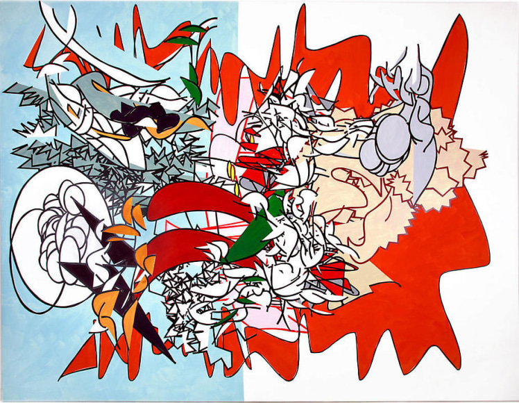 Book XIII: The Wanderings of Odysseus, 2004, Acrylic on canvas, 97 x 126&quot;