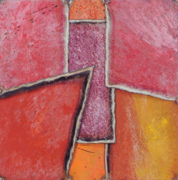 Nathan Slate Joseph, Cuts of India 37, 2011, pure pigment on steel, 50.8 x 50.8 cm (20 x 20 inches)