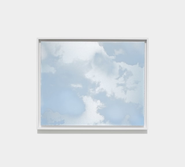 Miya Ando, Evening Cloud (Yūgumo) 03.11.2024 6:54 PM NYC, 2024, ink, resin, dye, urethane, pure micronized silver, aluminum composite, 67 x 80 cm (26.25 x 31.5 inches)