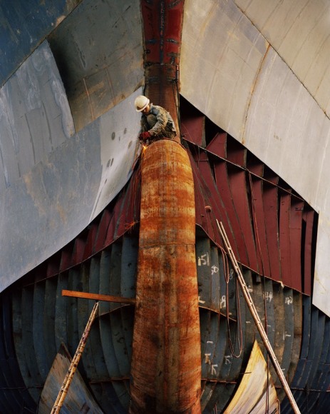 Shipyard #18, Qili Port, Zhejiang Province, China, 2005, chromogenic color print, 49 x 39 inches/124.5 x 99.1 cm