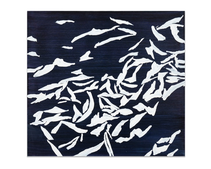 Ricardo Mazal, Ba Zasa Blue Violet 3, 2023, oil on linen, 94 x 101.6 cm (37 x 40 inches)