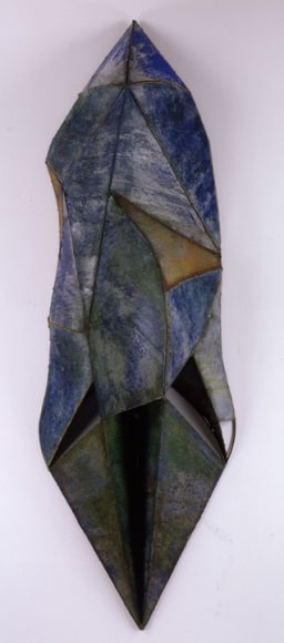 Nathan Slate Joseph, The Dream at Mangalam, 2006, Pure pigment on galvanized steel, 98 x 32 x 17&quot;