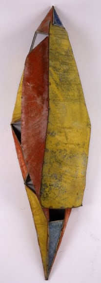 Nathan Slate Joseph, Moon River Buddhi, 2006, Pure pigment on galvanized steel, 92 x 26 x 18.5&quot;