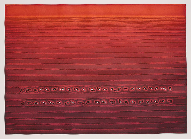 Sohan Qadri, Arise, 2003, ink and dye on paper, 114 x 152.4 cm (45 x 60 inches)