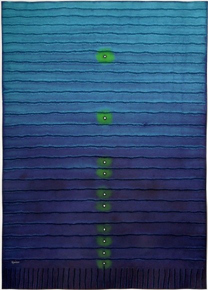 Sohan Qadri, Dan IV , 2007, ink and dye on paper, 55 x 39"