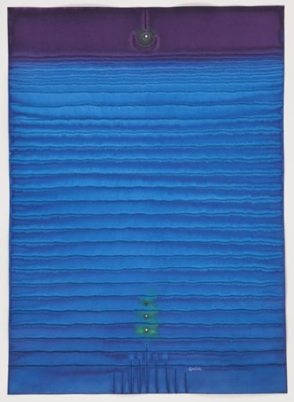 Sohan Qadri, Megha II, ink and dye on paper, 55 x 39 inches