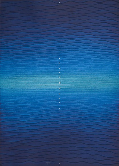 Atlaya II, 2008, Ink and dye on paper, 55 x 39&quot;