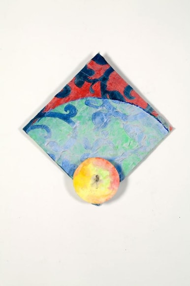 Ample, 2009, mixed media on canvas, 8 x 8 x 1 inches