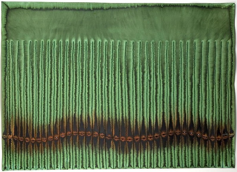 Sohan Qadri, Prana VI, 2006, ink and dye on paper, 39 x 55 inches