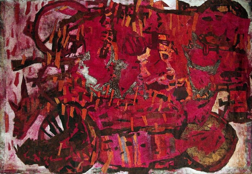 Georges Fikry Ibrahim, The Carriage of the Farmer, 2006, Mixed media on paper, 93.3 x 133.9"