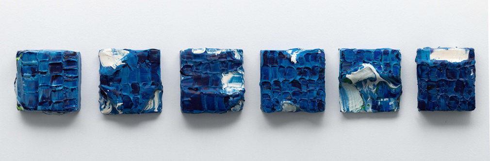 Jane Lee, Painting Is #9, 2022, acrylic paint and mixed media on fiberglass, 15.5 x 15.5 x 5.5 cm each (6.1 x 6.1 x 2.2 inches each)