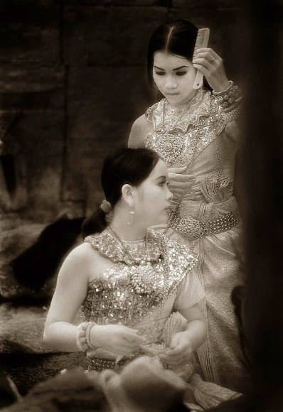 "Aspara Dancers, Preah Khan", Silver Gelatin Print, 20 x 16"