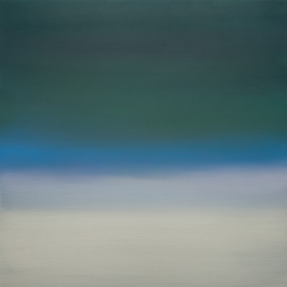 Miya Ando, Night (Dark Green) 4.19.40.40.1, 2019, pigment and urethane on aluminum