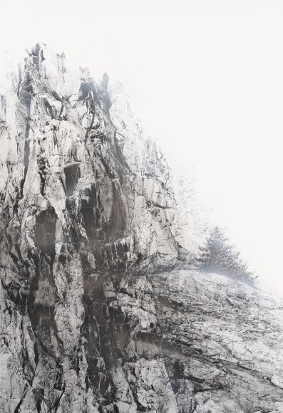 Hiroshi Senju, Cliff #32, 2019,&nbsp;acrylic and natural pigments on Japanese mulberry paper mounted on board