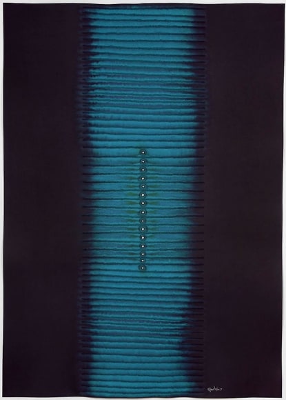 Sohan Qadri, Ashwini II, 2007, Ink and dye on paper, 55 x 39"