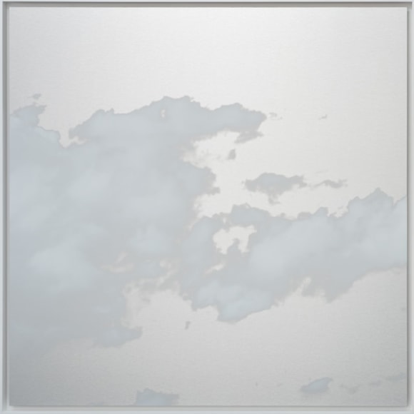October Cloud 4.4.1, 2018, ink and dye on aluminum composite