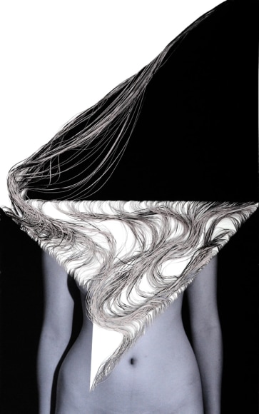 Suffering, 2014,&nbsp;C-print and hand-cut canvas,&nbsp;53.9 x 32.3 inches/136.9 x 82 cm