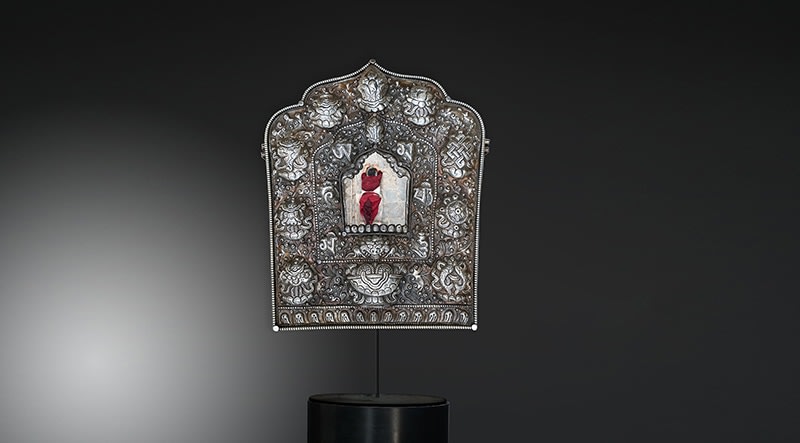 Ghiora Aharoni, Make Me a Temple Within (The Ghau Series), 2019, portable vintage Buddhist shrines retrofitted with screens displaying video montages created by the artist, dimensions vary