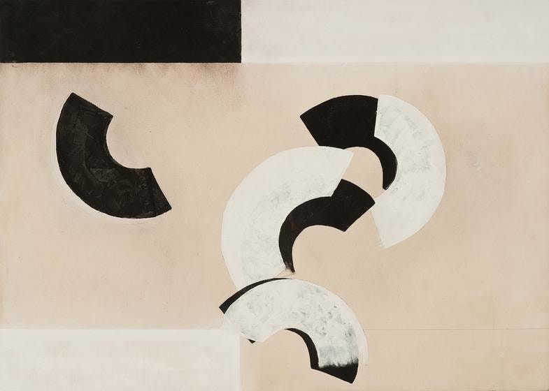 , Trans-Form, 2014, acrylic and pencil on canvas, 48 x 64 inches/122 x 163 cm