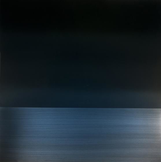 , Winter Blue Reflection, 2014, urethane, pigment, and resin on aluminum, 36 x 36 inches/91.5 x 91.5 cm