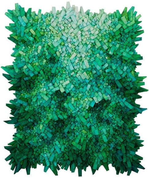 Chun Kwang Young, Aggregation 19 - MY039, 2019, mixed media with Korean mulberry paper, 125 x 105 cm (49.3 x 41.3 inches)