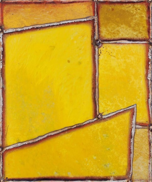 Cuts of India 38, pure pigment on steel, 24 x 20 inches