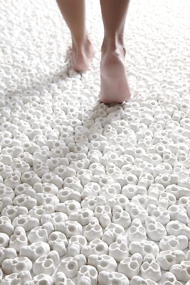 , Nino Sarabutra, What Will You Leave Behind?, 2012, unglazed porcelain, dimensions vary