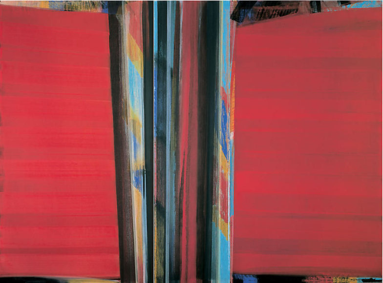Vittorio Matino, Licini a Broadway, 2006, Acrylic on linen, 94.5 x 128.75&quot;