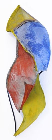 , Nathan Slate Joseph, Baby Blue, 2010, Pure pigment on steel, 30 x 10 x 9.5 inches/76 x 25 x 24 cm