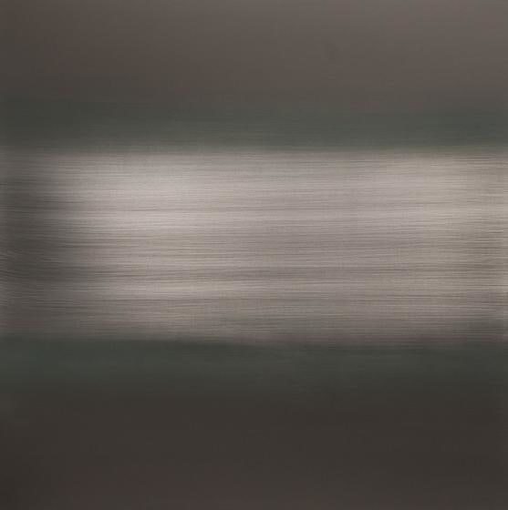 , Autumn Brown Green River, 2014, urethane and pigment on aluminum, 36 x 36 inches/91.5 x 91.5 cm