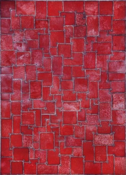 Buchara, 2007, Pure pigment on steel, 84 x 60 x 2&quot;