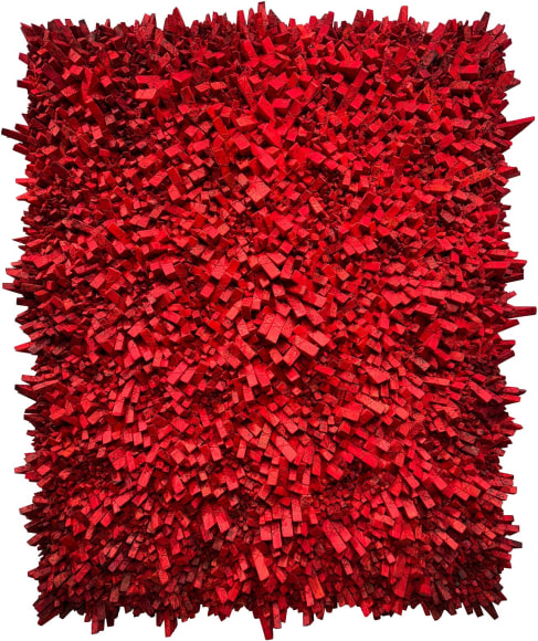 Chun Kwang Young, Aggregation 24 &ndash; AP036, 2024, mixed media with Korean mulberry paper, 180 x 150 cm (70.9 x 59.1 inches)