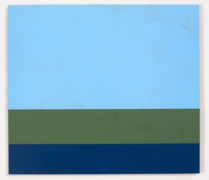 Oasis, 2010, rust preventative paint on steel, 19.5 x 22 inches