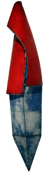 Nathan Slate Joseph,  Kalahari Kalahari III , 2006, Pure pigment on galvanized steel, 117 x 24 x 23&quot;