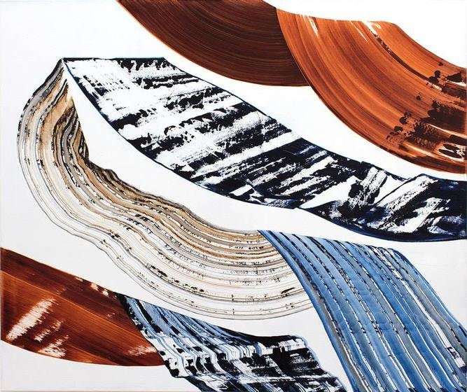 , Ricardo Mazel, Bhutan PF 26, 2016, Natural, Oil on linen, 54 x 64 inches/137 x 163 cm