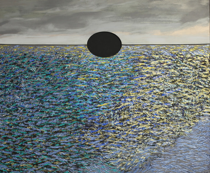 Lee Waisler, Venice Light, 2021, mixed media on canvas, 152.4 x 182.9 cm (60 x 72 inches)