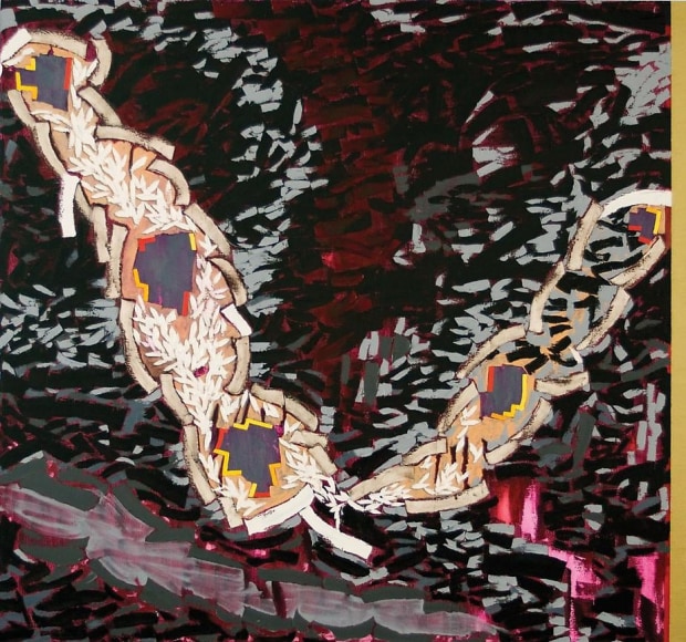 Signal, 2011, oil on linen, 56 x 60 inches