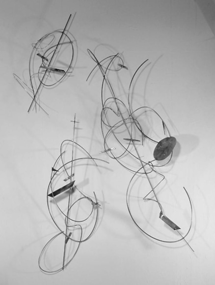 Fre Ilgen, Hail, 2007, stainless steel, industrial paint, 65 x 13 x 95 inches