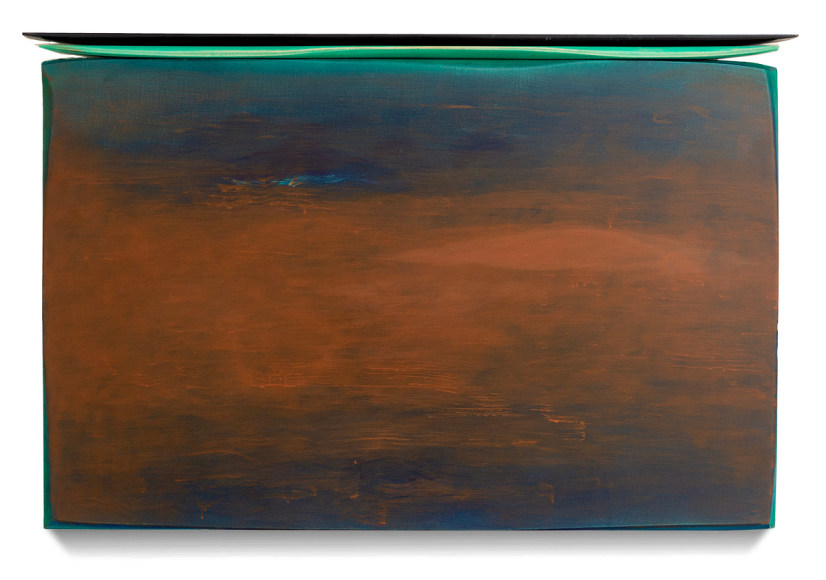 Robert Yasuda, Pele, 2022, acrylic on fabric on wood, 78.7 x 119.4 cm (31 x 47 inches)